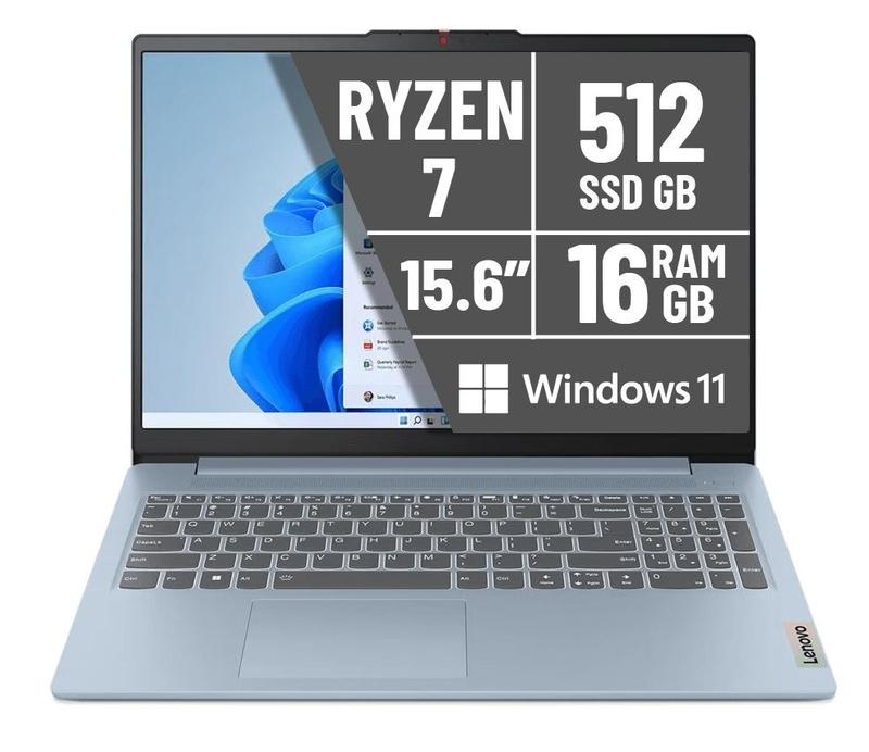 Notebook lenovo ideapad slim 3 15abr8 15.6 polegadas amd ryzen 7